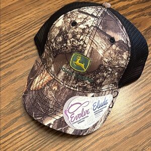 John Deere Green and Brown Camo Cap